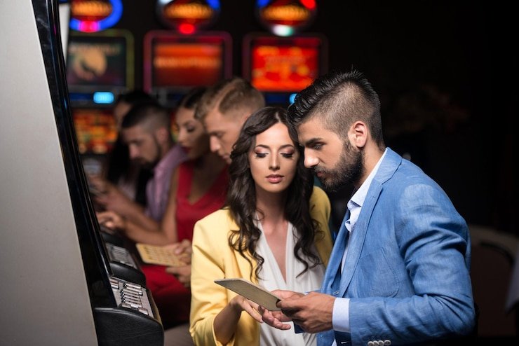 Layar permainan kasino langsung pesg slot dengan dealer langsung dan antarmuka taruhan